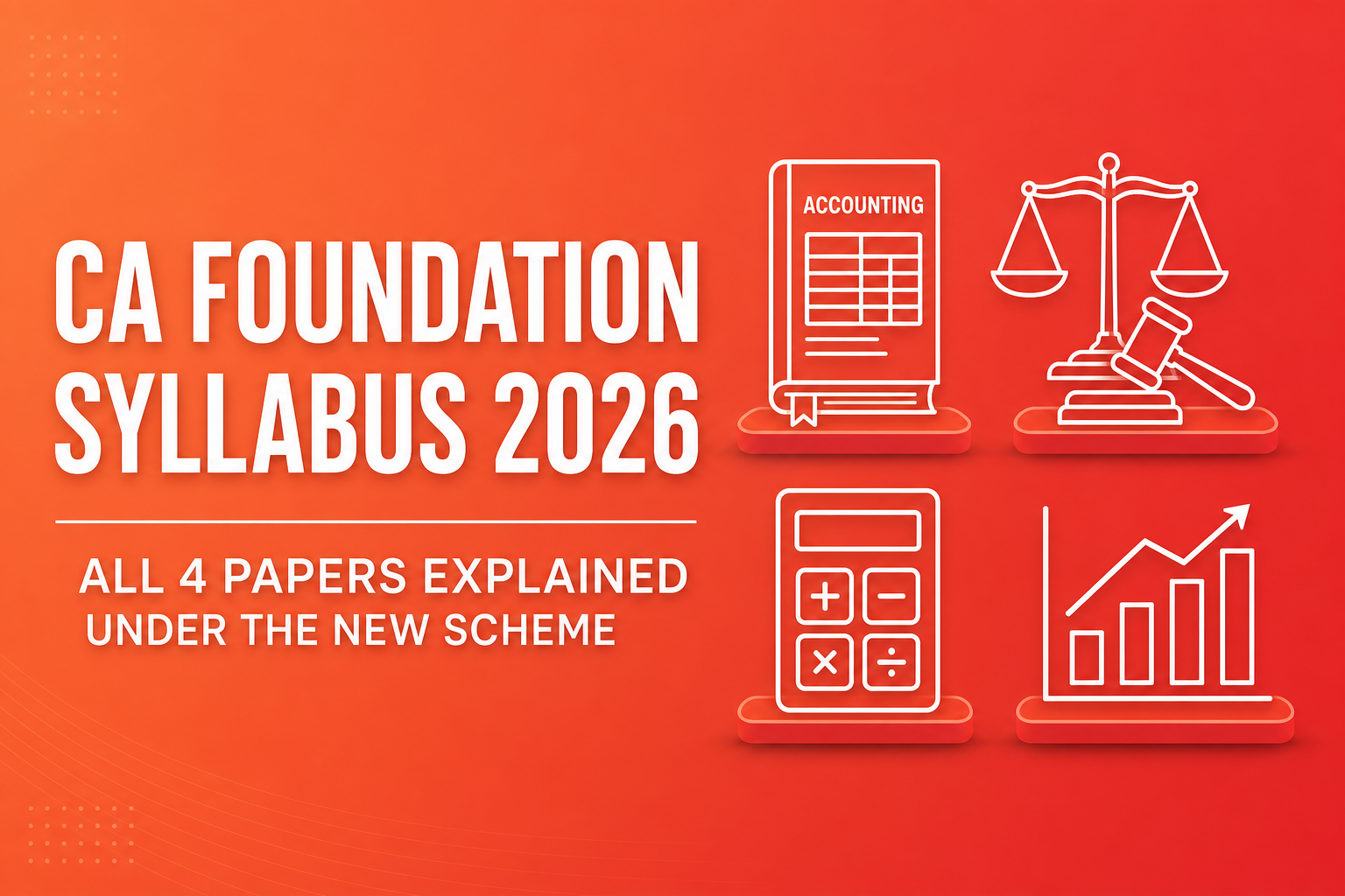 CA Foundation Syllabus 2026 — All 4 Papers Explained (New Scheme)